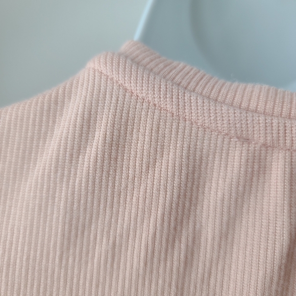 Knix Ribbed Blush Pink Soft Sleeveless Bodysuit Neutral Casual Summer Size Large - Picture 5 of 10